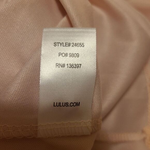 NWT Lulu's In a Fairy Tale Sweetheart Lace Blush Pink Maxi Dress Size Small - Picture 9 of 14